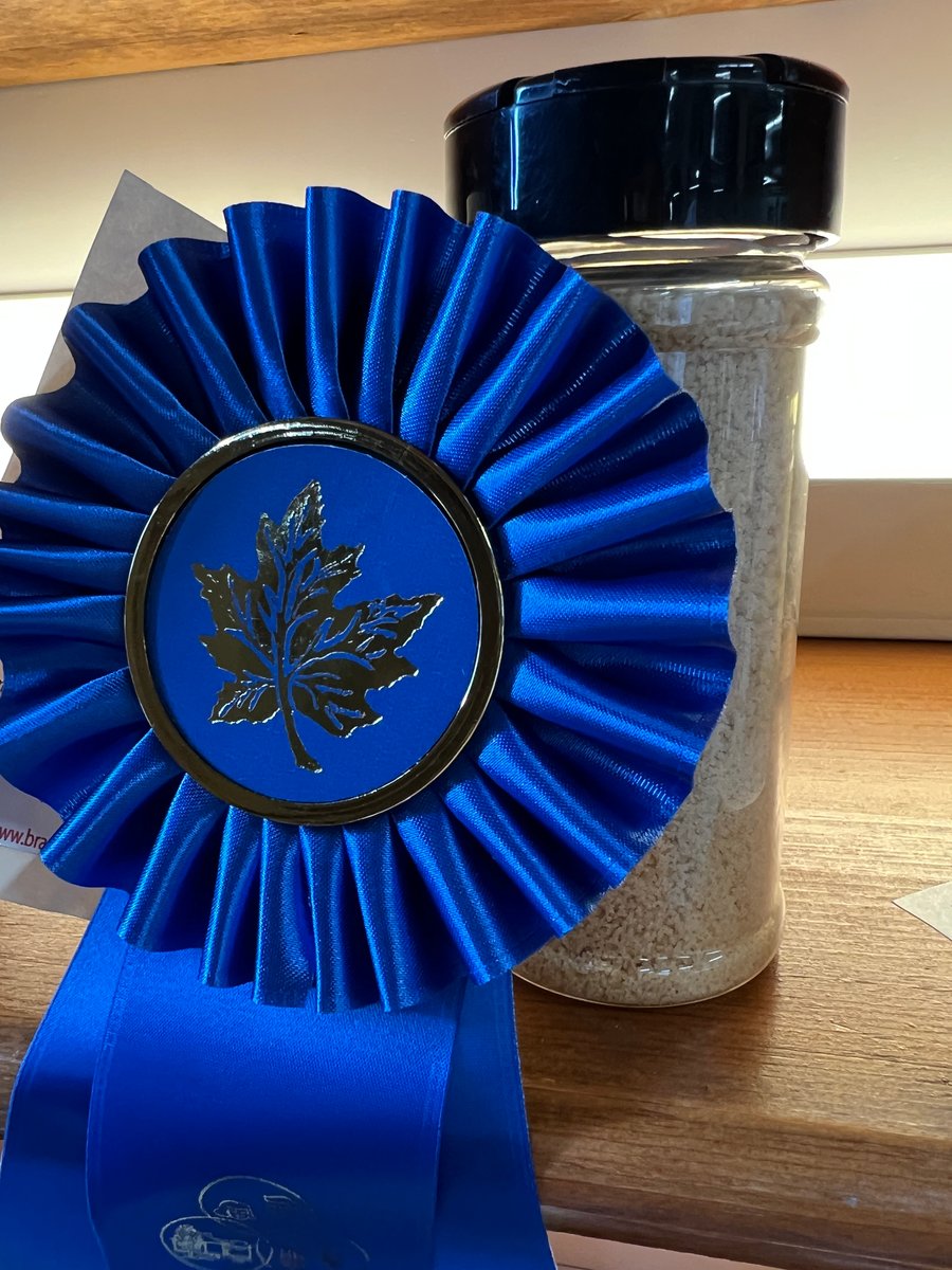 Blue ribbon award for Branon's Barrywilde Maples Granular Maple Sugar