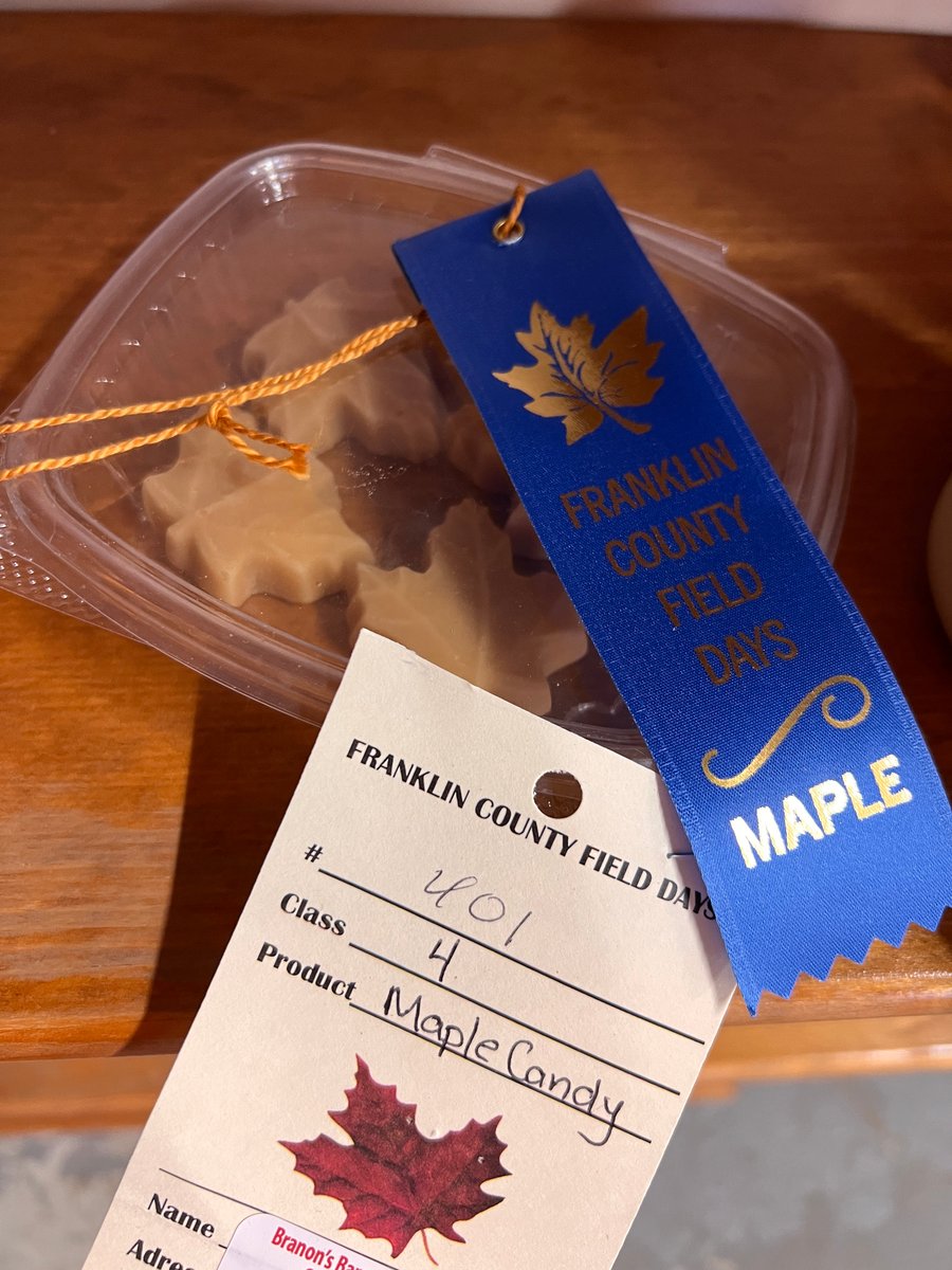 Branon's Barrywilde Maples Maple Candy Award at the Franklin County Field Days